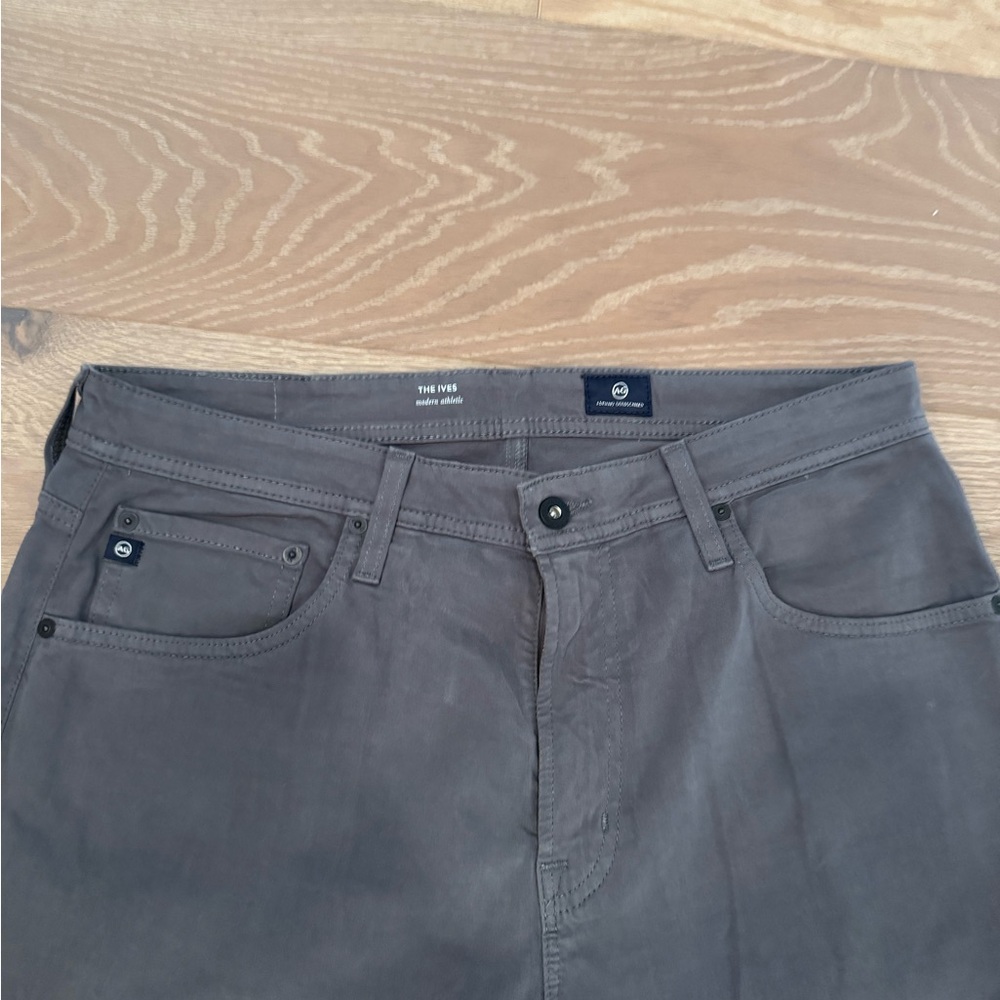 AG Jeans Adriano Goldschmied Gray Chino Pants The Ives 34 Waist 34” Men’s - Picture 4 of 7